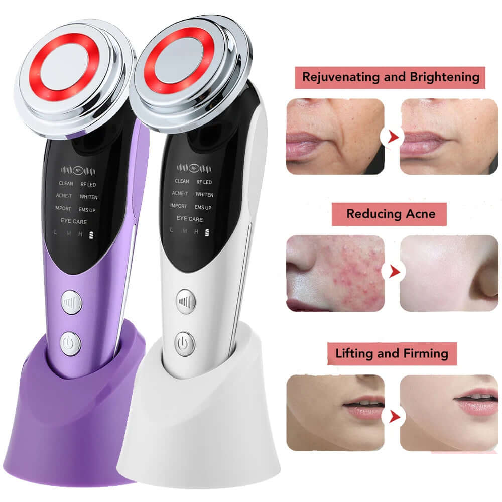 7-in-1 EMS face lifting device for rejuvenating and toning, designed to use advanced EMS technology to tighten skin, reduce wrinkles, and enhance facial contour.