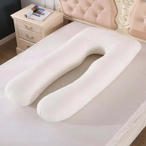 Huge and bendy pillow for pregnant women, 130x70cm, designed to provide full-body support, relieve pressure, and ensure comfort during sleep and rest throughout pregnancy.