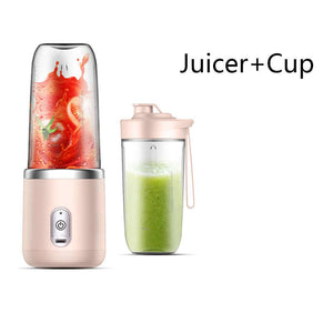 Portable electric juicer cup for on-the-go fresh juices, designed to blend fruits and vegetables effortlessly, providing a convenient and nutritious drink anytime, anywhere.