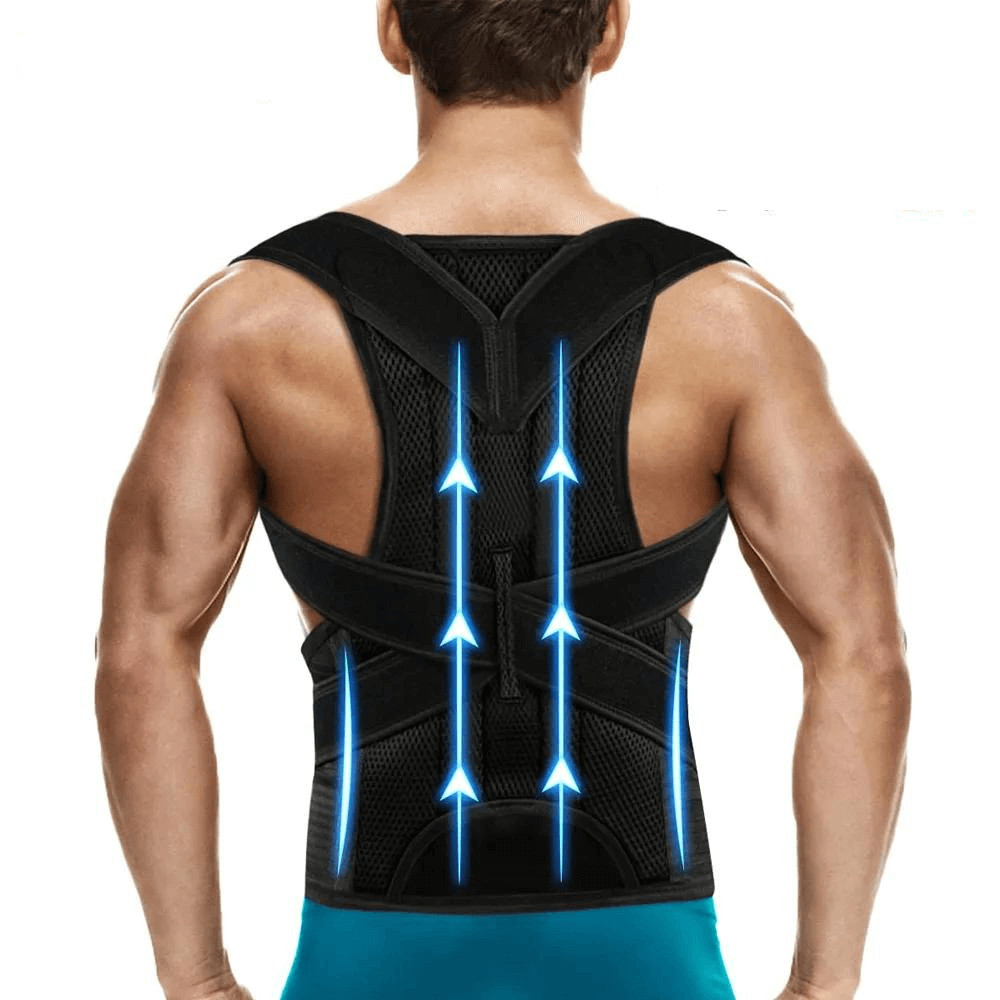 Back posture corrector for men and women with lumbar support, designed to improve posture, relieve back pain, and provide targeted support for a more comfortable day.