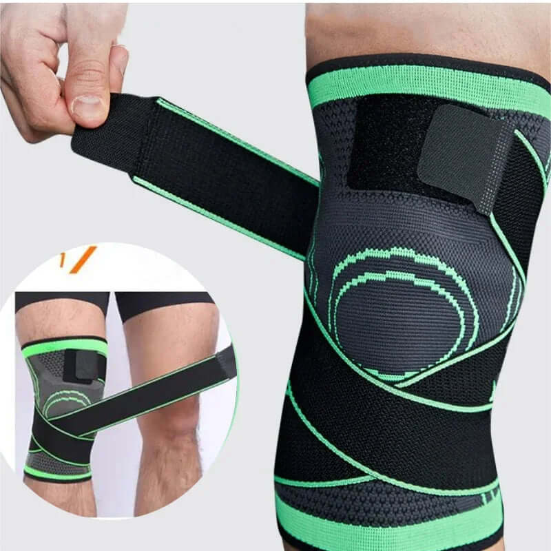 Pressurized elastic knee pads for enhanced support and comfort, designed to relieve knee pain, improve stability, and provide protection during physical activities or recovery.