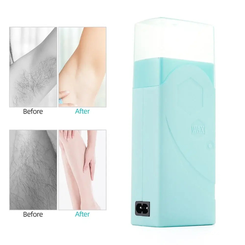 Depilatory wax heater for safe and even wax melting, designed to provide a smooth, professional waxing experience at home with adjustable temperature control.