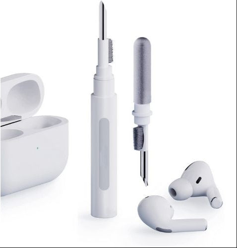 Earbuds cleaning pen for precise and effective cleaning, designed to remove dirt, wax, and debris from small parts and holes of your earbuds for better sound quality.