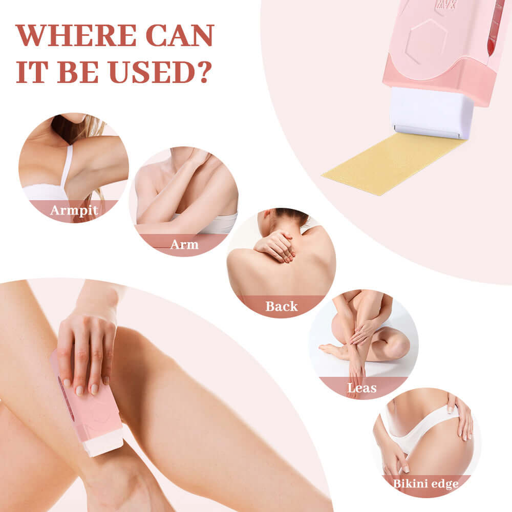 Depilatory wax heater for safe and even wax melting, designed to provide a smooth, professional waxing experience at home with adjustable temperature control.