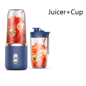 Portable electric juicer cup for on-the-go fresh juices, designed to blend fruits and vegetables effortlessly, providing a convenient and nutritious drink anytime, anywhere.