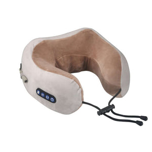 U-shaped neck massager pillow for soothing neck and shoulder relief, designed for comfort and relaxation during rest or travel