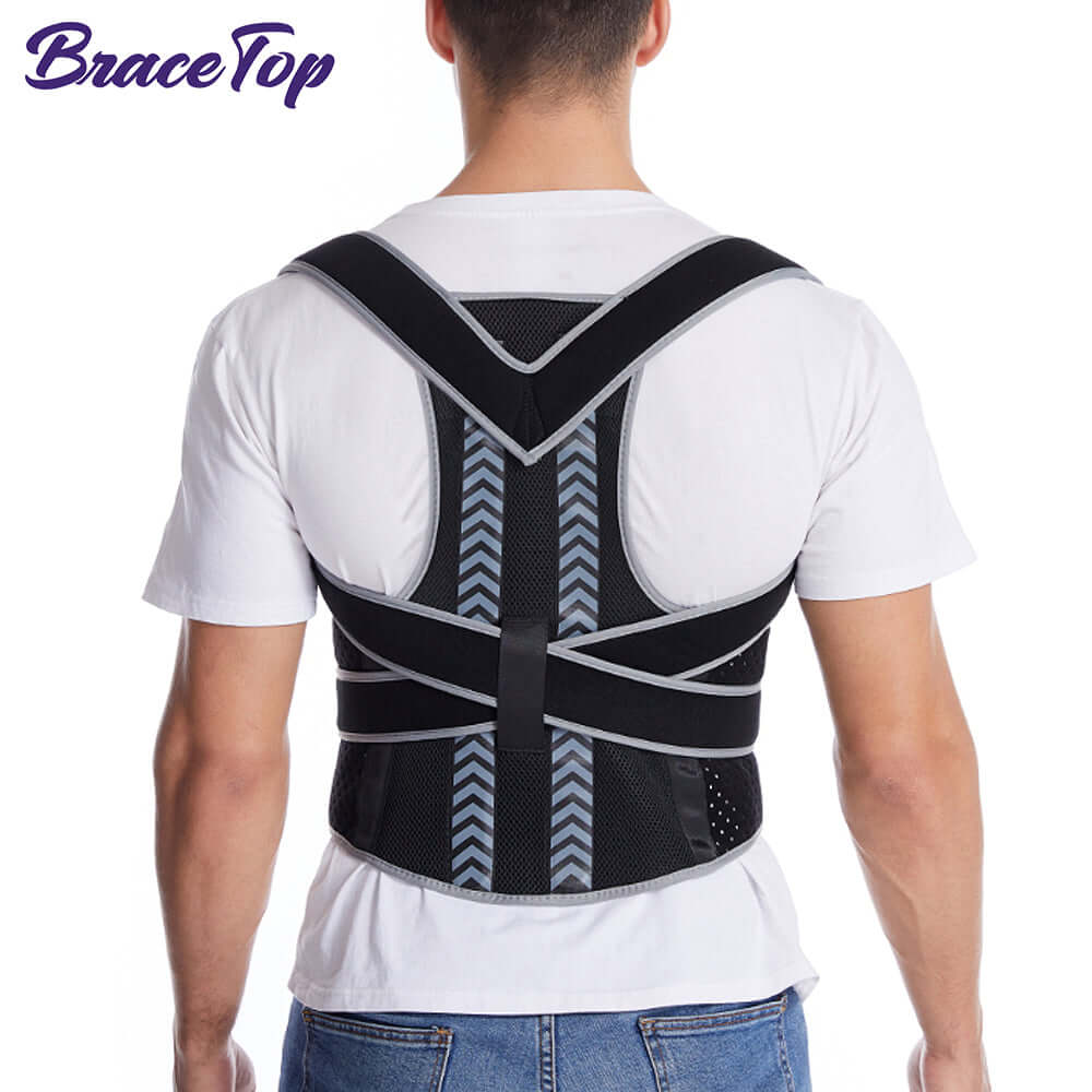 Back posture corrector for men and women with lumbar support, designed to improve posture, relieve back pain, and provide targeted support for a more comfortable day.