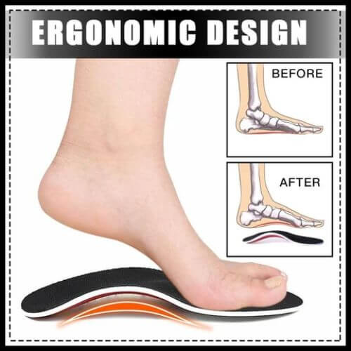 Orthotic insoles for enhanced foot support and comfort, designed to alleviate pain from conditions like flat feet, plantar fasciitis, and improve posture throughout the day.