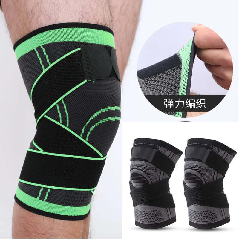 Pressurized elastic knee pads for enhanced support and comfort, designed to relieve knee pain, improve stability, and provide protection during physical activities or recovery.