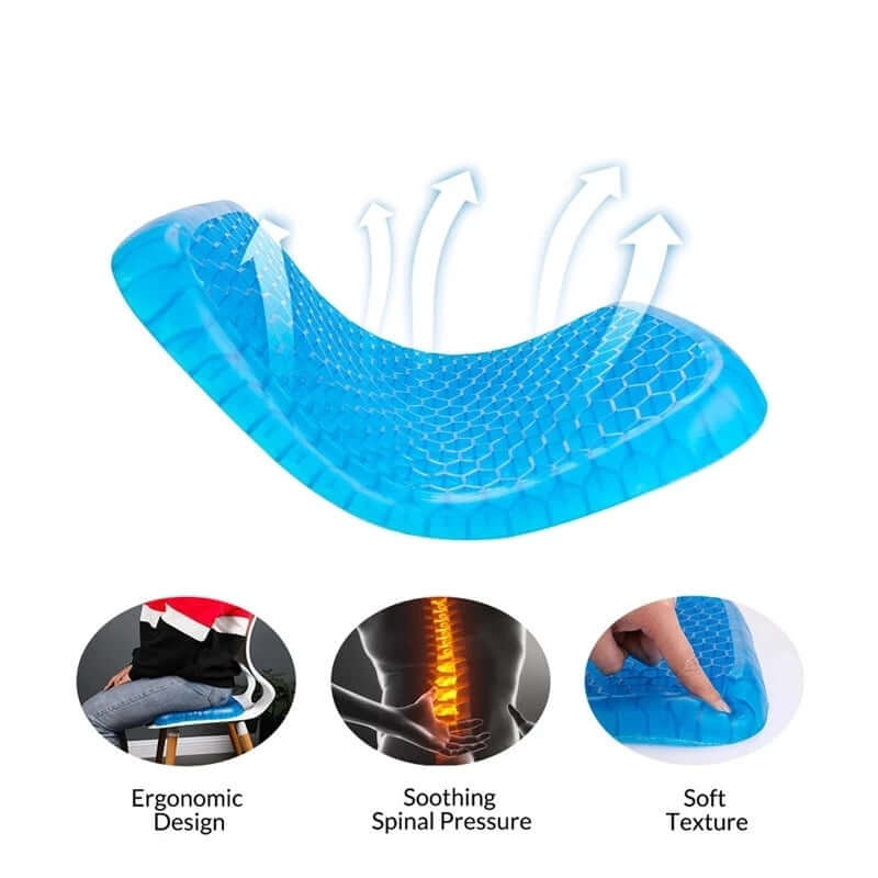 Breathable cooling seat cushion for cars, designed to provide comfort and temperature control, keeping you cool and comfortable during long drives or daily commutes.