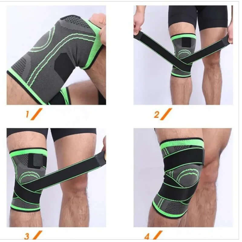 Pressurized elastic knee pads for enhanced support and comfort, designed to relieve knee pain, improve stability, and provide protection during physical activities or recovery.