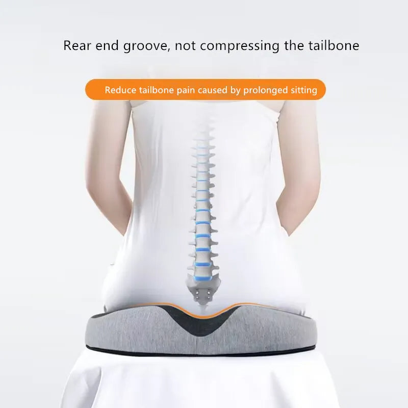 Ergonomic ring cushion for relieving pressure and discomfort, designed to provide support and comfort for sitting, ideal for hemorrhoid relief and post-surgery recovery.