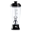 Automatic black protein shaker bottle with built-in mixer for smooth, clump-free shakes