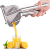 Manual hand citrus squeezer for effortless juicing, designed to extract maximum juice from lemons, limes, and oranges with minimal effort and mess.