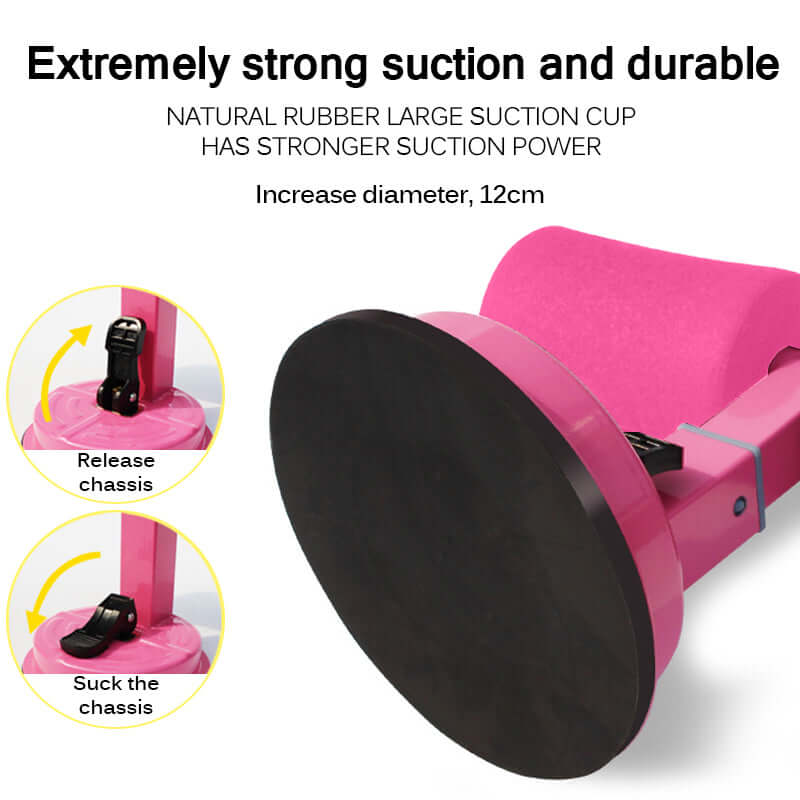 Suction sit-up bar for effective core workouts, designed to provide firm support during sit-ups and crunches, easily attaching to smooth surfaces for added stability.