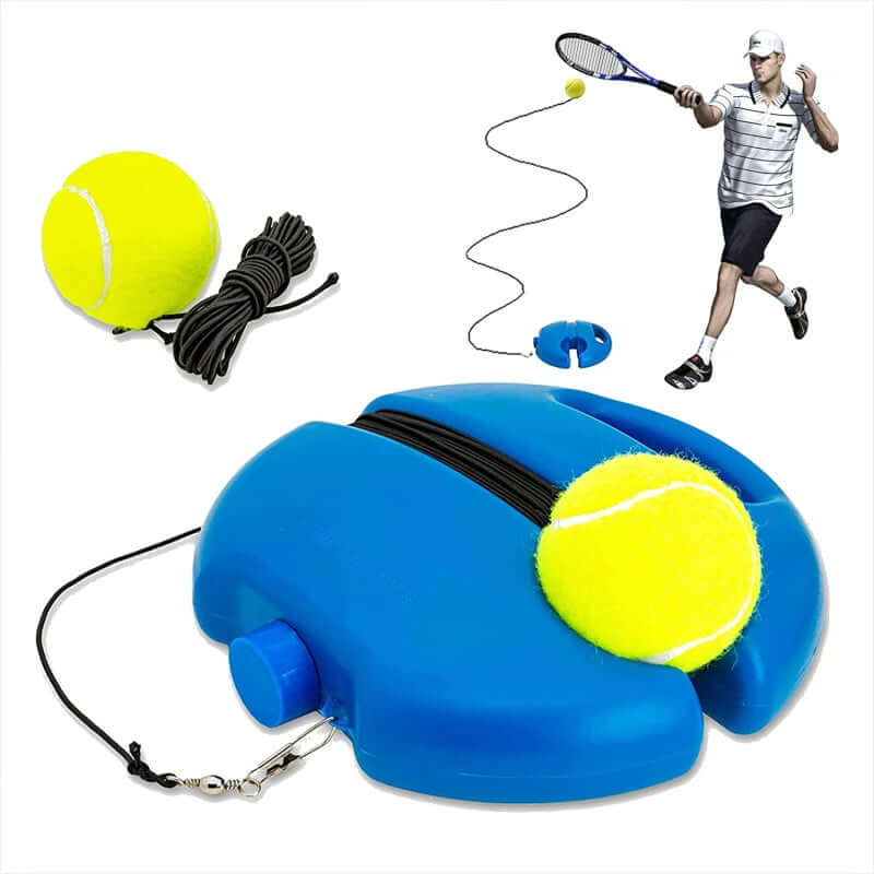 Tennis ball rebound trainer for improving reflexes and hand-eye coordination, designed to provide a dynamic workout while enhancing your tennis skills and fitness.