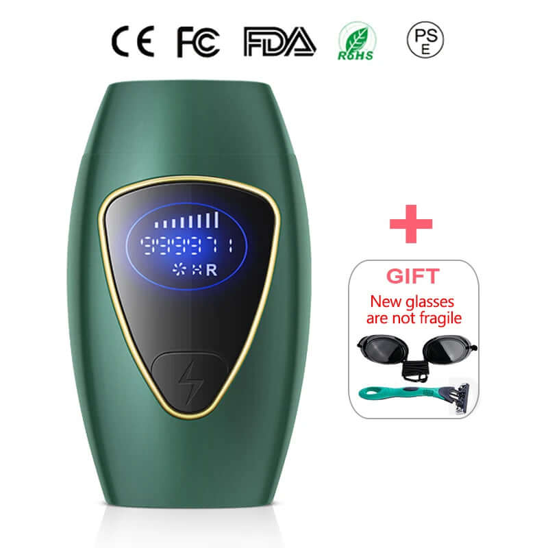 Painless laser hair removal epilator for smooth, hair-free skin, designed to use advanced laser technology to safely and effectively remove hair without pain or irritation.