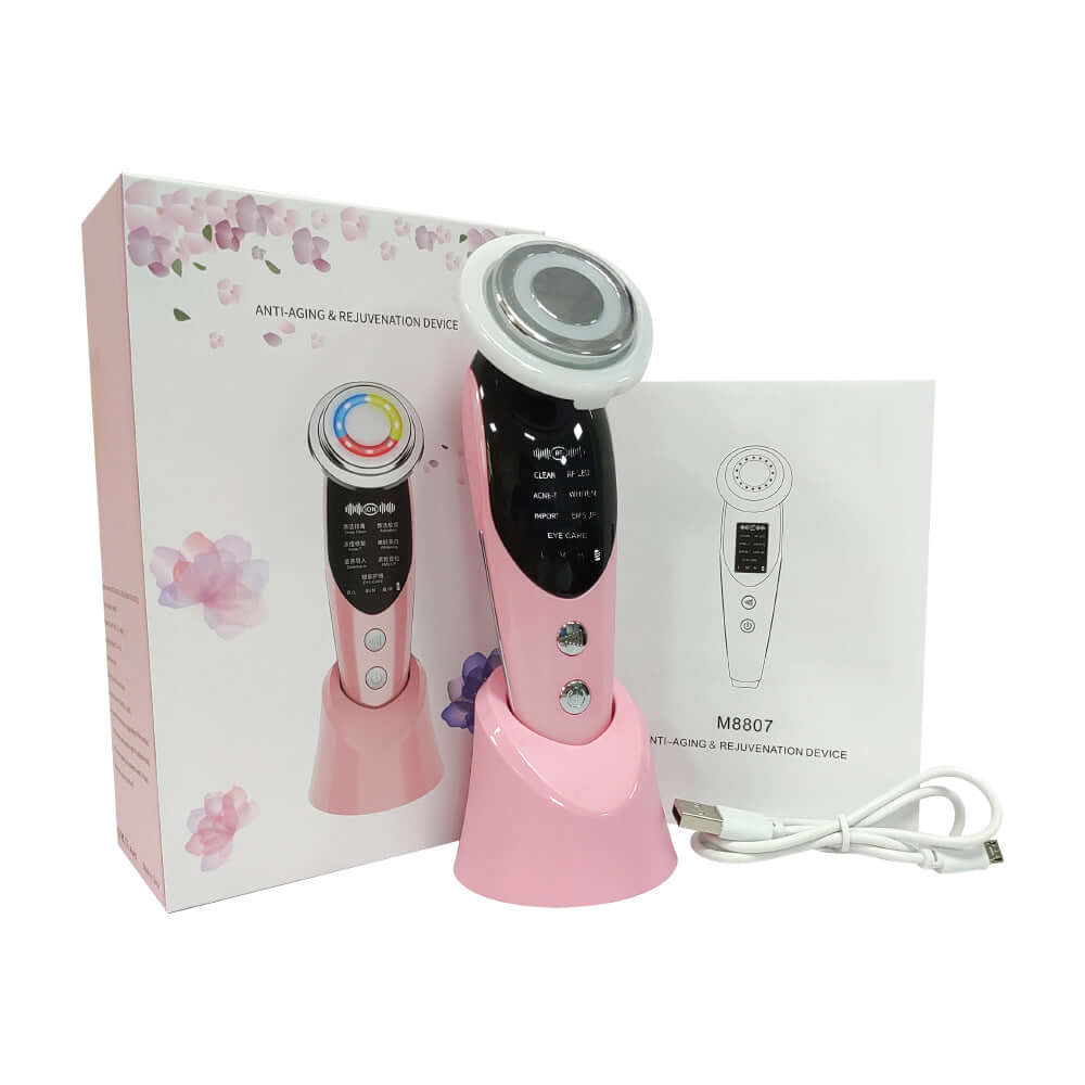 7-in-1 EMS face lifting device for rejuvenating and toning, designed to use advanced EMS technology to tighten skin, reduce wrinkles, and enhance facial contour.