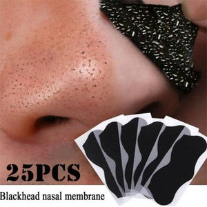 25x nose blackhead remover strips for deep cleansing, designed to unclog pores and remove blackheads, leaving your skin smooth, clear, and refreshed.