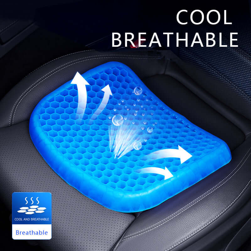 Breathable cooling seat cushion for cars, designed to provide comfort and temperature control, keeping you cool and comfortable during long drives or daily commutes.