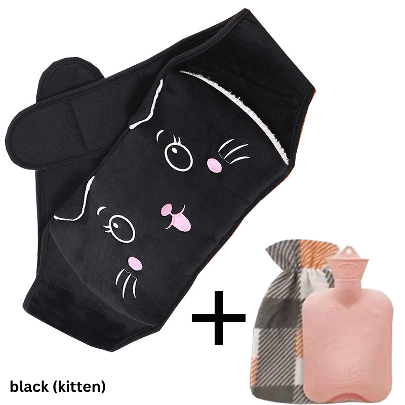 Waistband with hot water bottle for soothing abdominal relief, designed to provide warmth and comfort for menstrual cramps, muscle tension, and lower back pain.