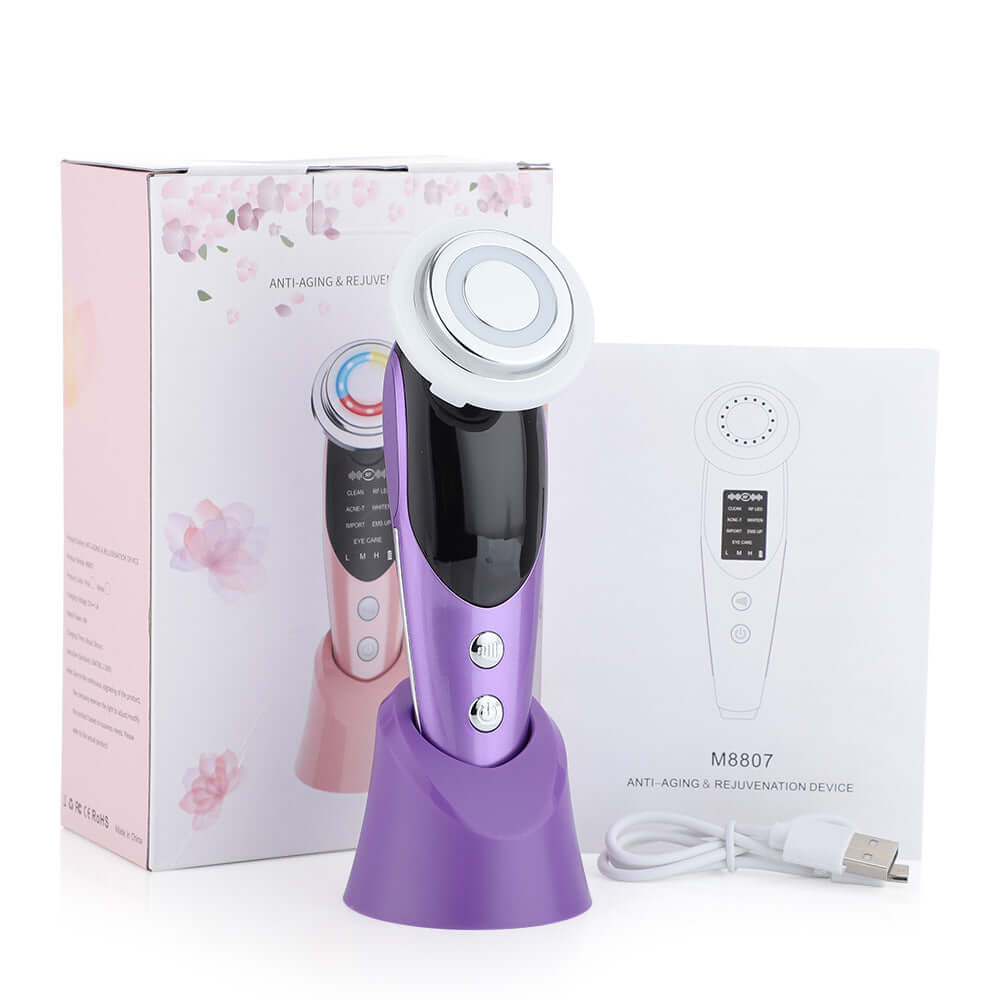 7-in-1 EMS face lifting device for rejuvenating and toning, designed to use advanced EMS technology to tighten skin, reduce wrinkles, and enhance facial contour.