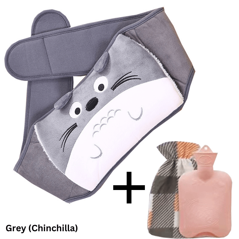 Waistband with hot water bottle for soothing abdominal relief, designed to provide warmth and comfort for menstrual cramps, muscle tension, and lower back pain.