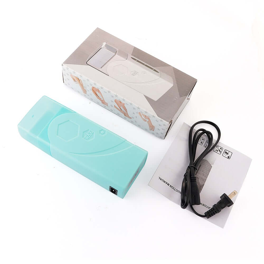 Depilatory wax heater for safe and even wax melting, designed to provide a smooth, professional waxing experience at home with adjustable temperature control.