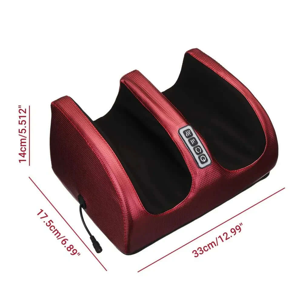 Electric kneading foot massager for deep relaxation, designed to soothe tired feet with kneading massage, heat therapy, and adjustable settings for a personalised experience.